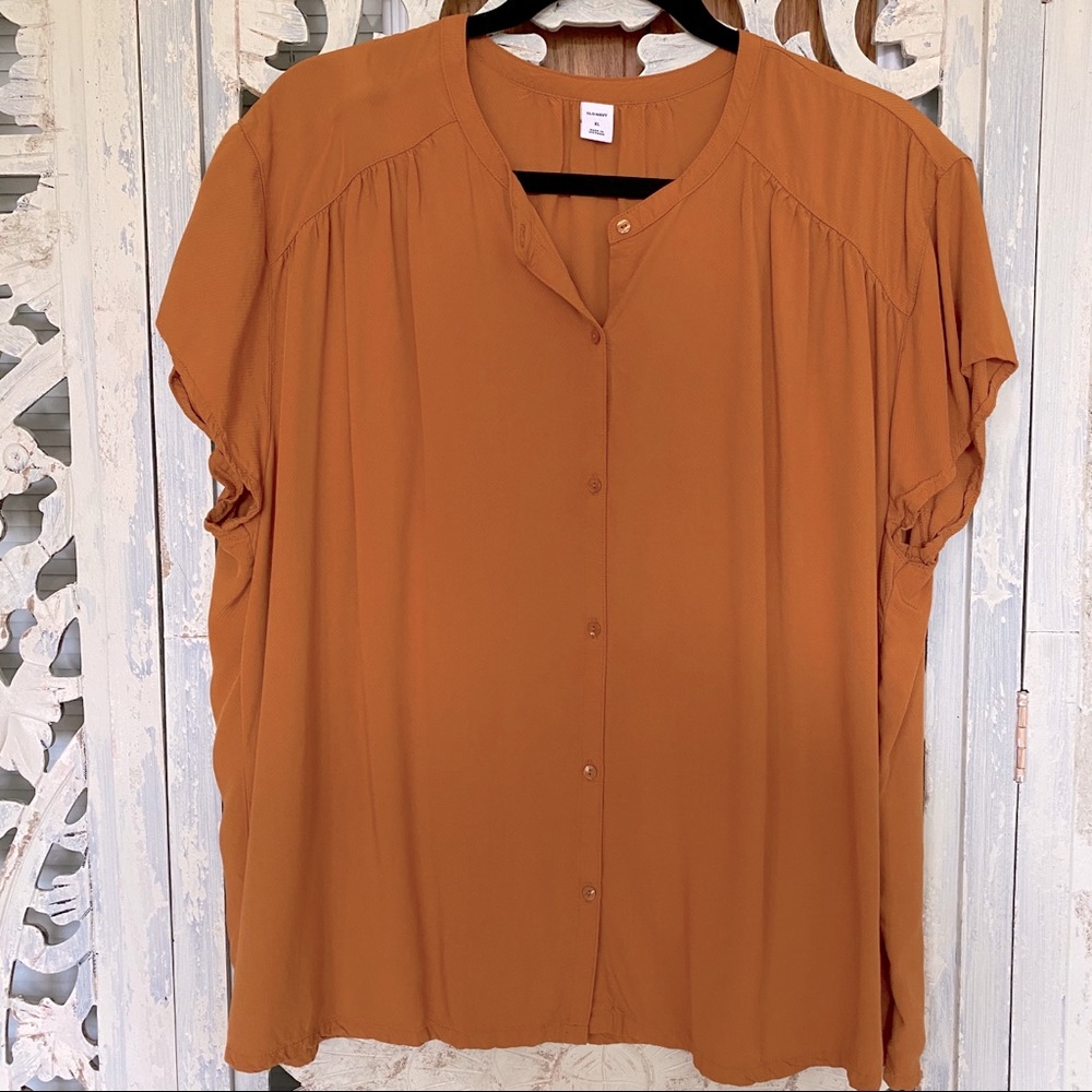 Old Navy Mustard Yellow Blouse XL